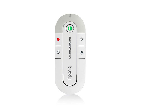 Vaizdas SuperTooth BUDDY balta automobilinė Bluetooth laisvų rankų įranga                                                                                     