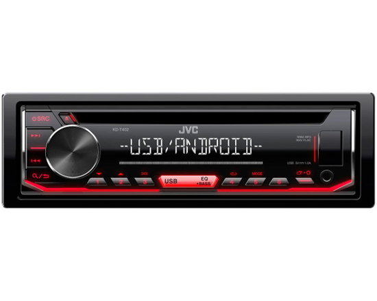 Vaizdas JVC, KD-T402 CD/USB MP3/WMA automagnetola su AUX įėjimu                                                                                               