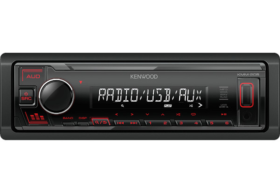 Picture of Kenwood, KMM-205 USB MP3/WMA automagnetola su AUX iejimu                                                                                              