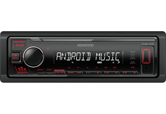Vaizdas Kenwood, KMM-105RY USB MP3/WMA automagnetola su AUX įėjimu                                                                                            