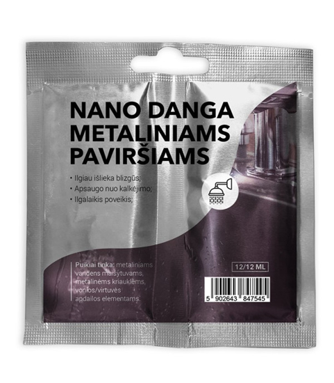 Vaizdas Nanodanga metaliniams paviršiams. Vienkartinė pakuotė. ( 12/12 ml)                                                                                    