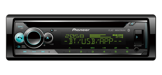 Изображение Pioneer, DEH-S520BT CD/USB magnetola su Bluetooth, Mixtrax, Aux                                                                                       