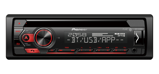 Picture of Pioneer, DEH-S320BT CD RDS magnetola su USB, Aux iejimu, FLAC                                                                                         