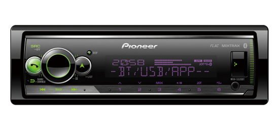 Vaizdas Pioneer, MVH-S520BT RDS magnetola su Bluetooth, USB ir iPod, Andr                                                                                     