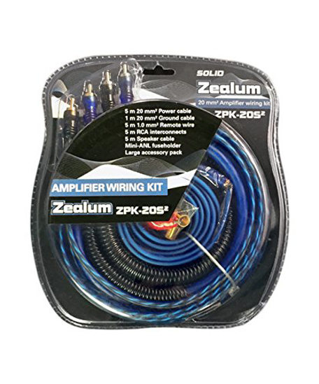 Vaizdas ZEALUM, ZPK-20S2 laidų rinkinys garso stiprintuvui, 20mm²                                                                                             