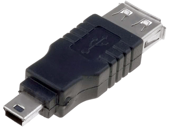 Изображение Perejimo adapteris USB lizdas - mini USB kistukas, USB-BF/MUSB                                                                                        
