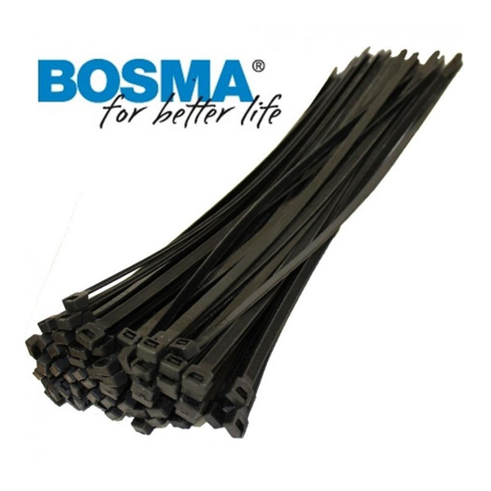 Vaizdas Bosma, kabelio dirželis 100x2.5 juodas, 100vnt                                                                                                        