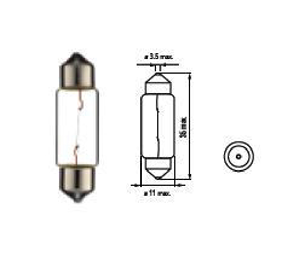 Изображение Bosma lempute SV8.5, 10W, 10X36 itampa: 6 V                                                                                                           