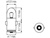 Picture of Bosma lempute BA7s, 0.6W itampa: 6 V                                                                                                                  