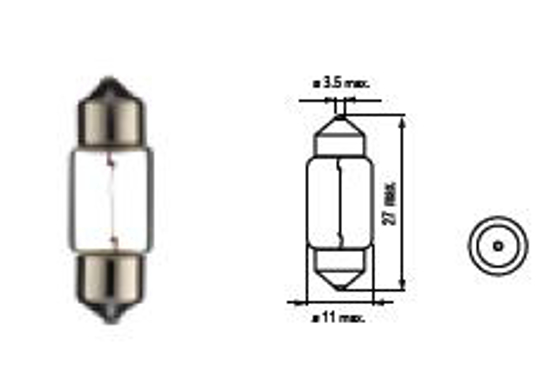 Picture of Bosma lempute SV8.5, 5W 11X30                                                                                                                         