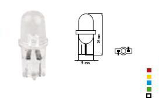 Picture of Bosma lempute T10, geltona, sviesos diodai                                                                                                            