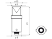 Picture of Bosma lempute BA9s, wide viewing, zalia, sviesos diodai                                                                                               