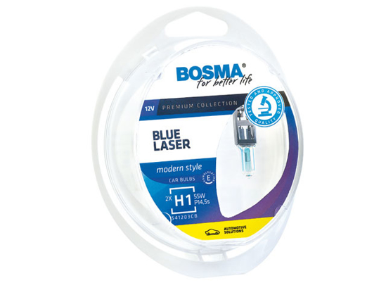 Vaizdas Bosma lemputė H1, P14.5s, 55W, mėlyna                                                                                                                 