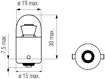 Picture of Bosma lempute BA15s, 5W, raudona                                                                                                                      