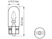 Picture of Bosma lempute T10,  5W zalia                                                                                                                          