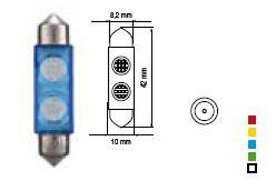 Picture of Bosma lempute SV8.5, geltona, 10X42, sviesos diodai                                                                                                   