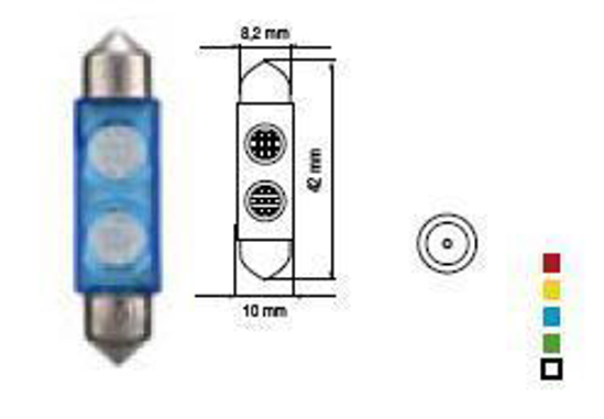 Picture of Bosma lempute SV8.5, zalia, 10X42, sviesos diodai                                                                                                     