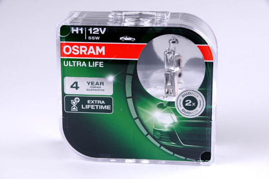 Picture of Osram lemputes ULTRA LIFE,  H1, 55W, DUO 64150ULT-HCB                                                                                                 