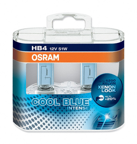 Изображение Osram lemputes COOL BLUE Intense, HB4, 51W 9006CBI-HCB                                                                                                
