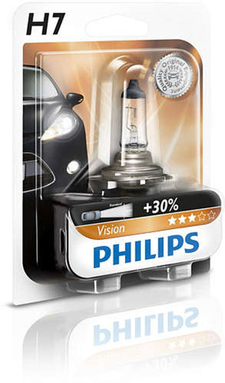 Picture of Philips lemputes Vision +30%,  H7, 55W, 1vnt. 12972PRB1                                                                                               