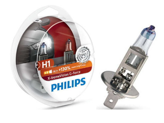 Изображение Philips lemputes X-Treme Vision G-Force +130%,  H1, 55W, DUO 12258                                                                                    