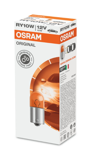 Picture of Osram lempute, RY10W, 10W, BA15s, oranzine, 5009                                                                                                      