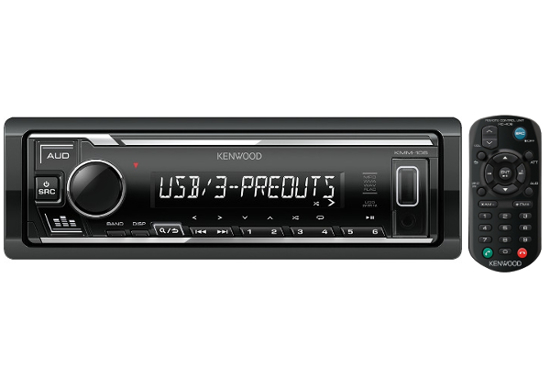 Vaizdas Kenwood, KMM-106 USB MP3/WMA automagnetola su AUX įėjimu                                                                                              