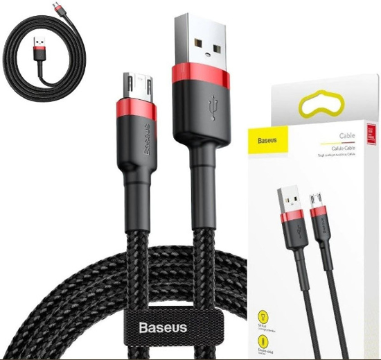 Изображение Baseus, CAMKLF-B91 Laidas Micro USB,   2,4A, 1metras                                                                                                  