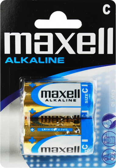 Vaizdas Maxell, LR14 3000MAH baterija 2x C Alkaline                                                                                                           
