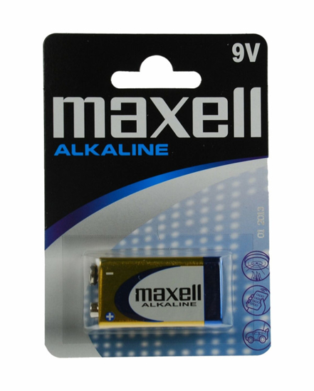 Изображение Maxell, 6LR61  baterija 1x9V Alkaline ( krona )                                                                                                       