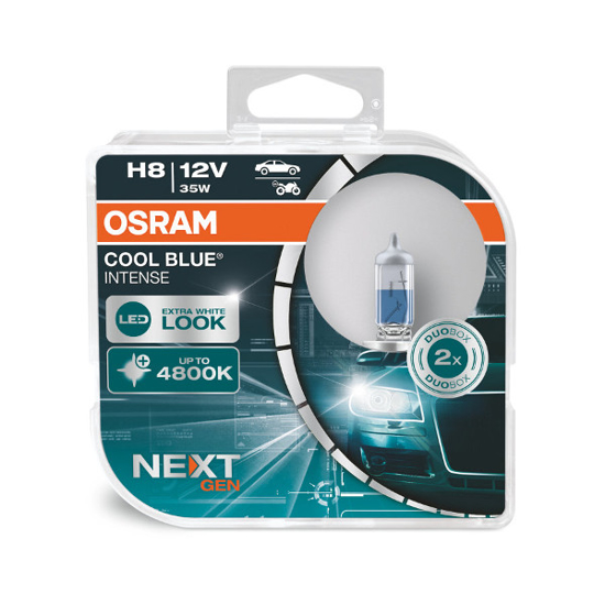Изображение Osram lemputes,H8, Cool Blue® Intense NextGeneration, 4800K, 35W 6                                                                                    