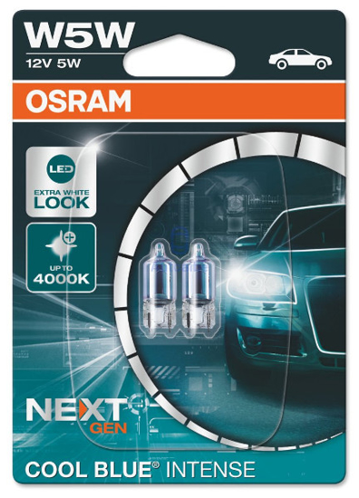 Picture of Osram lemputes Cool Blue® Intense NextGeneration,  W5W, 5W, DUO 28                                                                                    