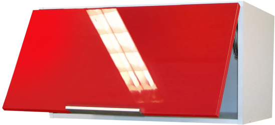 Vaizdas Blizganti virtuvės spintelė raudona 80 x 34 x 35 cm                                                                                                   
