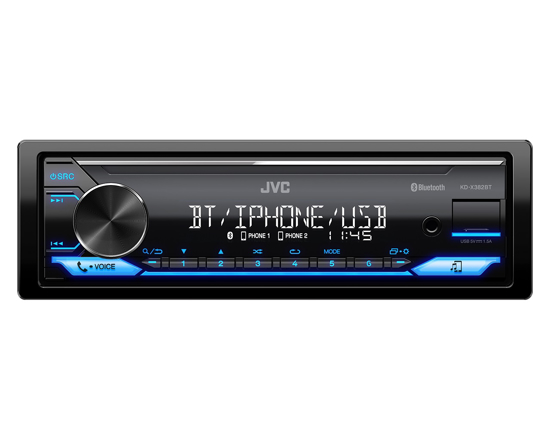 JVC, KD-X382BT USB MP3 magnetola su  AUX iejimu, Bluetooth