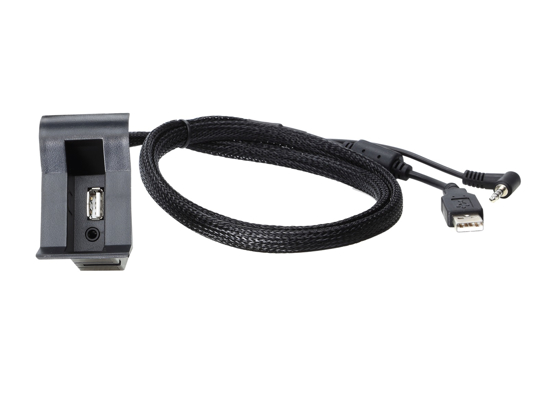 USB ir AUX lizdo jungtis su laikikliu VW     