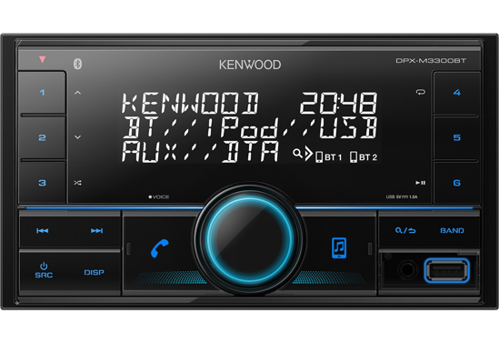 Kenwood, DPX-M3300BT 2-DIN USB MP3 magnetola su AUX    