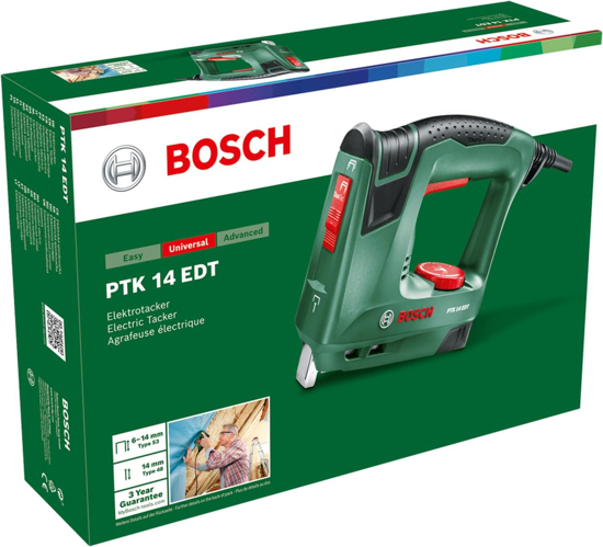 „Bosch“ namu ir sodo segiklis – PTK 14 EDT (pristatomas su 1000 kabiu, tipas 53, ilgis 10 mm), zalia     