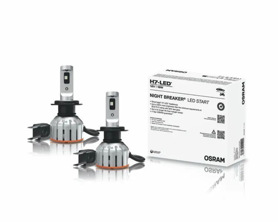 Vaizdas OSRAM Night Breaker LED Start H7 LED lemputės 6000K, 12V, 16W, 2 v                                                                                    